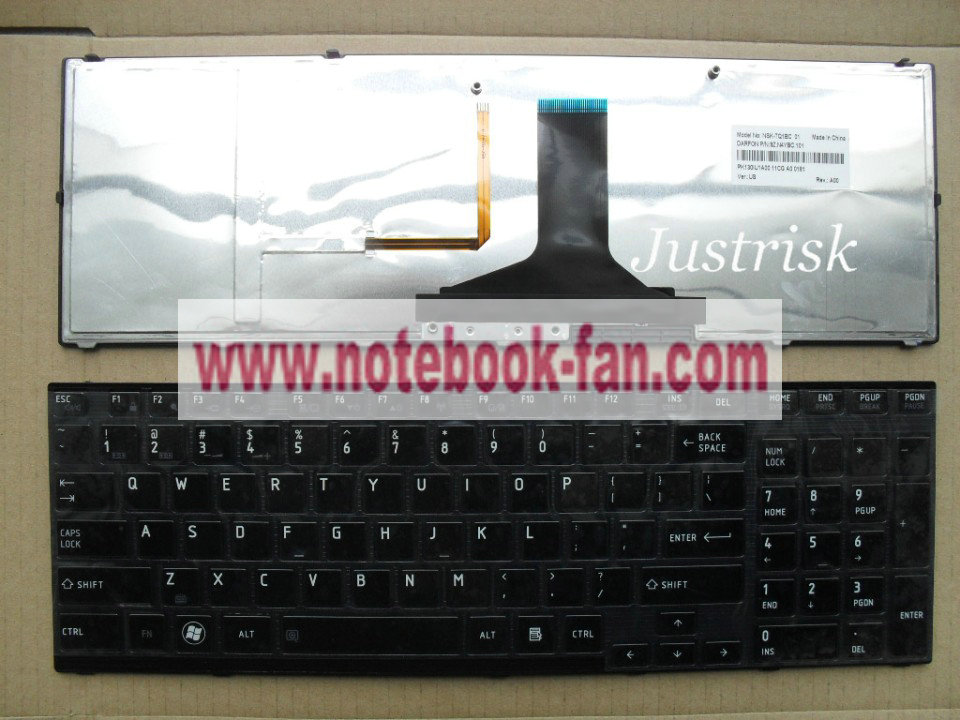 NEW Toshiba Satellite A665 A660 A660D A665D US Keyboard backlit - Click Image to Close